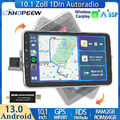 DAB+ Carplay 64GB Android 13 10.1" Autoradio Single 1DIN MIT GPS Navigation DSP