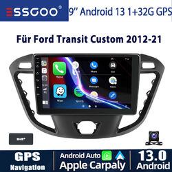 CarPlay Android 13 Autoradio für Ford Transit Custom 2013-2021 GPS NAVI DAB+ KAM