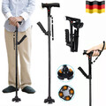 Faltbar Gehstock Spazierstock Klappbar Wanderstock Gehhilfe Krückstock mit Licht