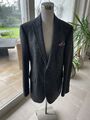 PIERRE CARDIN Sakko Blazer Gr. 50 grau strukturiert mit Einstecktuch