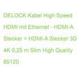 DELOCK Kabel High Speed HDMI mit Ethernet - HDMI-A Stecker > HDMI-A Stecker 3D 4
