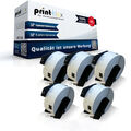 5x Kompatibel Etiketten Rollen für Brother P Touch-QL-720-NW - Quantum Pro Serie