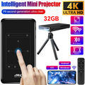 4K Smart DLP Mini Beamer Projektor Android WiFi Bluetooth HD 1080P 32G Heimkin