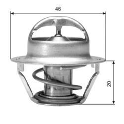 Gates Thermostat, Kühlmittel TH03082G1 für CHEVROLET CITROËN PEUGEOT