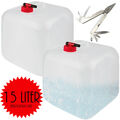 2 x WASSERKANISTER 15 L FALTBAR MIT HAHN + MULTITOOL Behälter Kanister Wasser XL