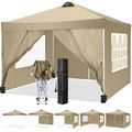 Pavillon 3x3m Wasserdicht Gartenzelt Faltpavillon Partyzelt Popup Zelt Pavillion