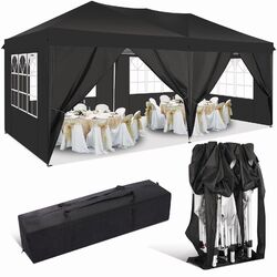 Pavillon 3x3/3x6m Wasserdicht Faltpavillon Pop Up Partyzelt Gartenzelt UV Schutz