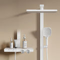 Duschsystem Duschset Regendusche Mit Thermostat Einstellbare Wassermenge Weiß