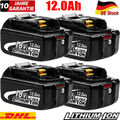 4X 18V 12.0Ah Batterie/Akku Für Makita BL1850 BL1830 BL1860B 6000mAh / Ladegerät