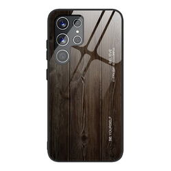 Handy Hülle Für Samsung S24 S23 Ultra S22 A14 A53 A54 Holzmuster Glas Case Cover