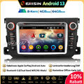 64GB DAB+Android 13 Autoradio GPS CarPlay Navi CD Für Mercedes Benz Smart Fortwo