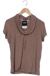 Comma T-Shirt Damen Shirt Kurzärmliges Oberteil Gr. EU 44 Beige #38pzpum