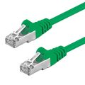 CAT.5e F/UTP Kabel 3m geschirmt grün Patchkabel LAN DSL Netzwerkkabel