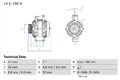 Generator Bosch für Mercedes S210 Vito W210 S203 S202 W203 1999-2004 0986043910