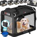 CADOCA Hundebox Hundetransportbox faltbar S 50x34x36cm Transporttasche Anthrazit