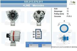 BV PSH Lichtmaschine Generator 70A 12V für Mercedes-Benz Saloon 200 E 230 300