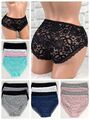 4er Set Slip Baumwolle Unterhose Spitze Sexy Unterwäsche Spitzenslips (uh35)