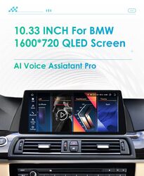 10.33" IPS Autoradio Android 12 CarPlay DAB+ 8Kern 6+64G Für BMW 5er F10 F11 CIC