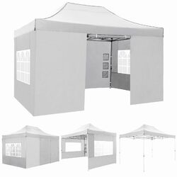 Pavillon 3x3m/3x4,5m Faltpavillon Wasserdicht Partyzelt Gartenzelt UV Schutz 50+