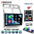 Autoradio Android 13 Apple Carplay GPS NAV 1+32G Für Peugeot 307 SW CC 2002-2013