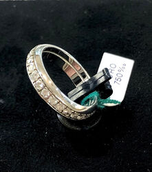 Ring für Frau Weißgold 18kt mit Diamanten Glänzend Dreh- Eternity Verlobungsring