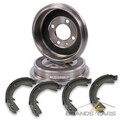 ATEC 2x BREMSTROMMEL+ BREMSBACKEN HINTEN FÜR OPEL CORSA A B TIGRA A