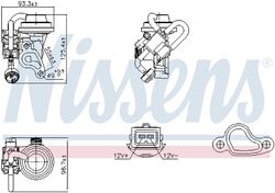 AGR Ventil ** FIRST FIT ** NISSENS 98344 Aluminium für MERCEDES KLASSE W220 S210