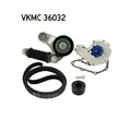 1x Wasserpumpe + Keilrippenriemensatz SKF VKMC 36032 passend für AUDI CITROËN
