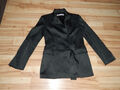 Zara Satin Blazer Satinblazer dunkel grün Gr. XS - 34