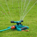 360°Automatische Gartensprenger Rasensprenger Regner Sprinkler Kreisregner 3-Arm