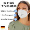 FFP2 Maske Mundschutz Schutzmaske 5-lagig Atemschutz CE zertifiziert 2x 20 Stück