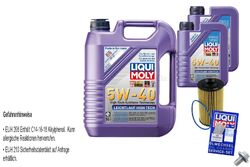 MANN-FILTER Ölfilter 7 L Liqui Moly Leichtlauf High Tech 5W-40 für Opel Vectra