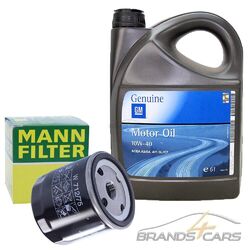 MANN-FILTER ÖLFILTER+5L GM 10W-40 MOTORÖL FÜR OPEL REKORD E SIGNUM CC# ORIGINAL GM OPEL 10W-40 ÖL / ACEA A3 B4 API SL/CF #