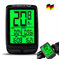Funk Fahrradcomputer LCD Fahrrad Tachometer Radfahren Kilometerzähler kabellos