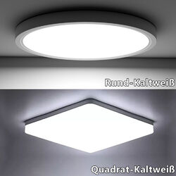 16W/18W/24W/28W/36W/48W LED Deckenleuchte Ultraflach Panel Deckenlampe EckigRund