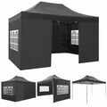 Pavillon 3x3/3x4,5m Wasserdicht Faltpavillon Pop Up Partyzelt Gartenzelt Anti-UV