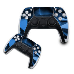 Schutzfolie Controller Set Aufkleber Gaming Folie Polygon Blau R140-04