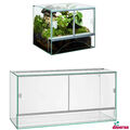 (ab 55,80€ / Stk) Glas Terrarium ab 30x25x25cm, 18,75L - 300 Liter Schiebetür