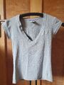 Nike Tshirt Shirt Gr.XS, S/ 34 ,36 grau Damen V-Ausschnitt 