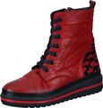 Manitu Stiefel Damen Leder Stiefeletten 990149-04 rot Gr. 36-42