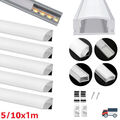 5-10M LED Profil Aluprofil ALU Winkel Schiene Leiste für LED Strips Eloxiert