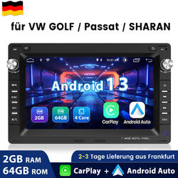 2+64G Carplay Android 13 DAB+ Autoradio Für VW Polo 9N Golf Jetta MK4 Passat T5