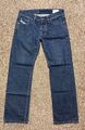 DIESEL Larkee Herren Jeans blau gerades Bein Denim Knopfleiste Taille 31 Bein 30