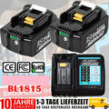 2X 18V 8000mAh Für Makita Akku BL1850 BL1830 BL1860B 6.0Ah / Ladegerät