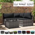 Gartenmöbel Poly Rattan Lounge Möbel Garten Garnitur Sitzgruppe Sofa Tisch