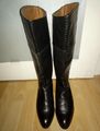 Piampiani Stiefel Leder 39/6 Schwarz Boots Glattleder Absatz