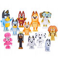 Bluey Family Bingo Dog Dad Mom Action Figures Familie und Freunde Set 12pcs