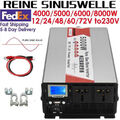 5000W 8000W Max 12V 24V 48V to 230V Reiner Sinus Spannungswandler Wechselrichter