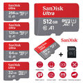 SANDISK ULTRA A1 Micro SD Karte Speicherkarte 32GB 64GB 128GB 256GB 512GB Memory