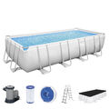 Bestway® Power Steel™ Frame Pool Komplett-Set mit Filterpumpe 549 x 274 x 122 cm